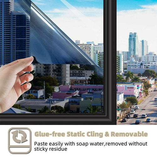 One Way Mirror Window Film Heat UV Reflective Privacy Tint Foil