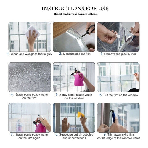 One Way Mirror Window Film Heat UV Reflective Privacy Tint Foil