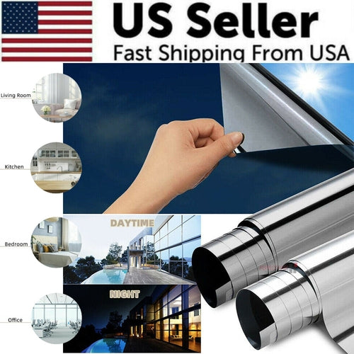One Way Mirror Window Film Heat UV Reflective Privacy Tint Foil